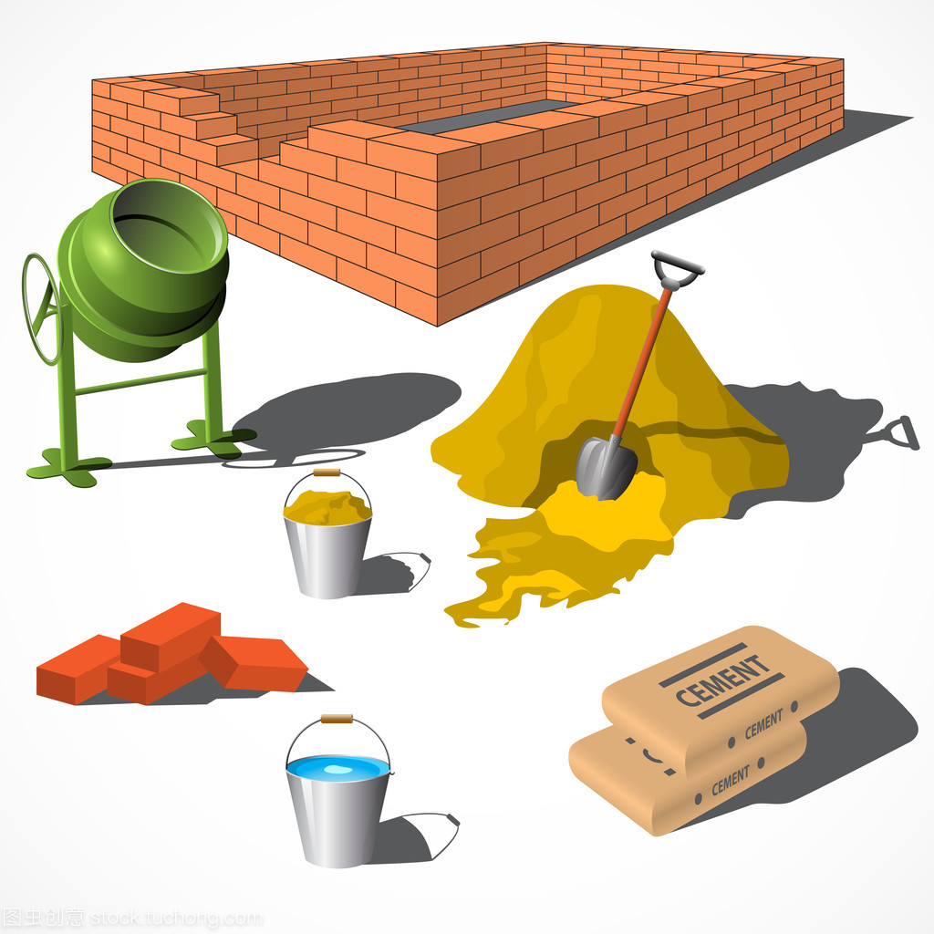 施工現場。建筑材料